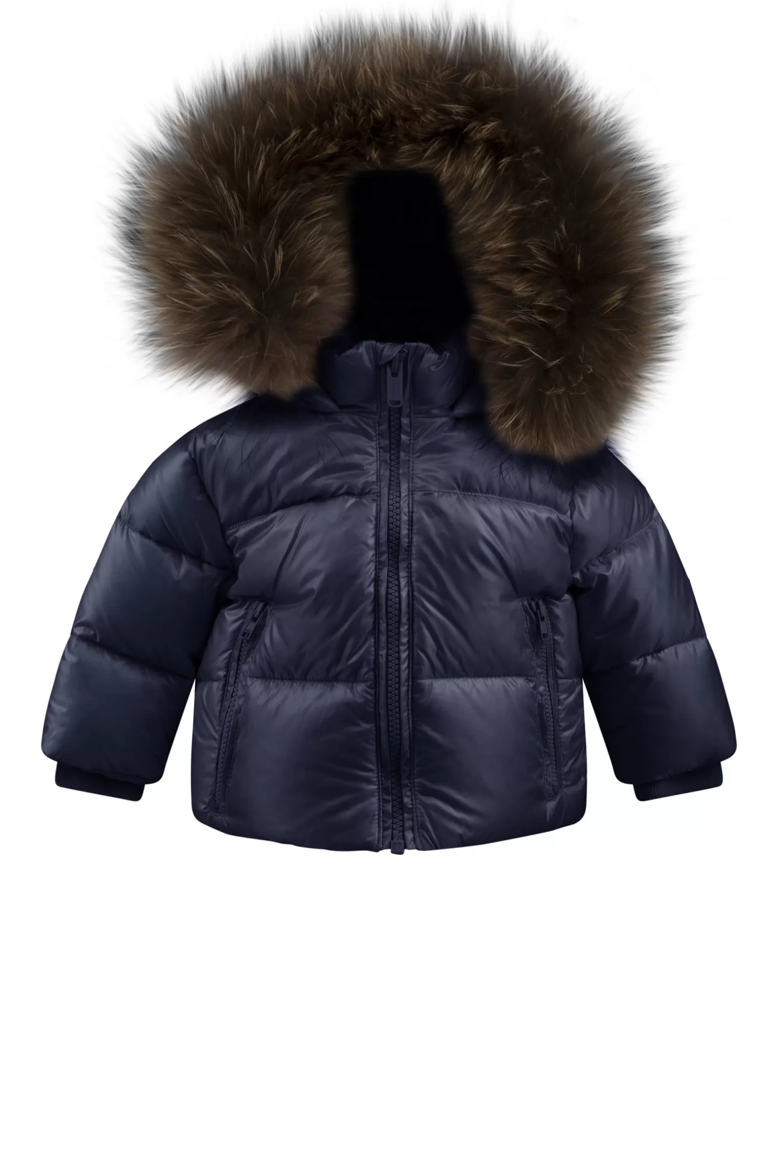 Kids Bomboogie Baby*Baby Down Jacket With A Hood Trimmed With Real Fur