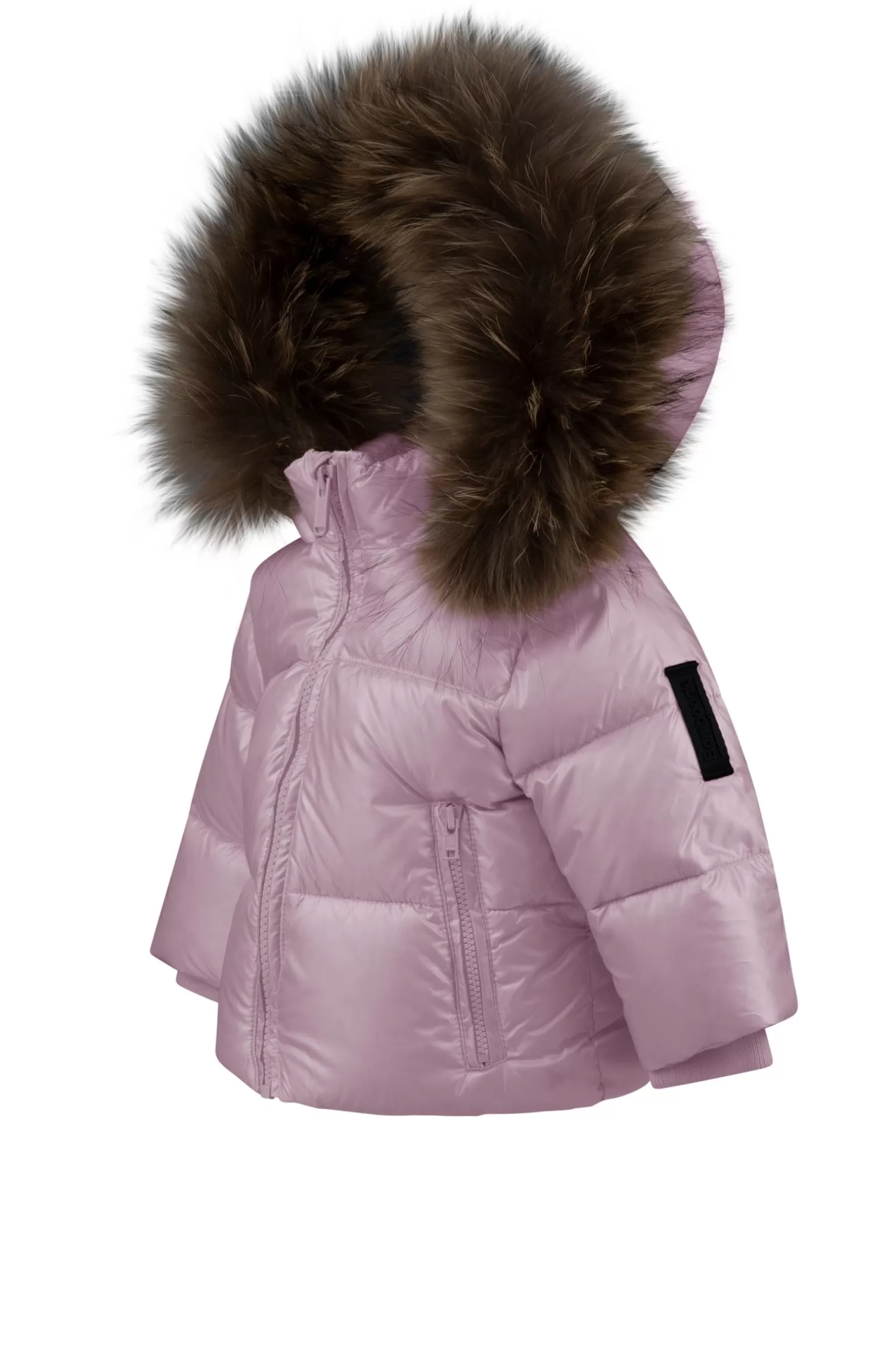 Kids Bomboogie Baby*Baby Down Jacket With A Hood Trimmed With Real Fur