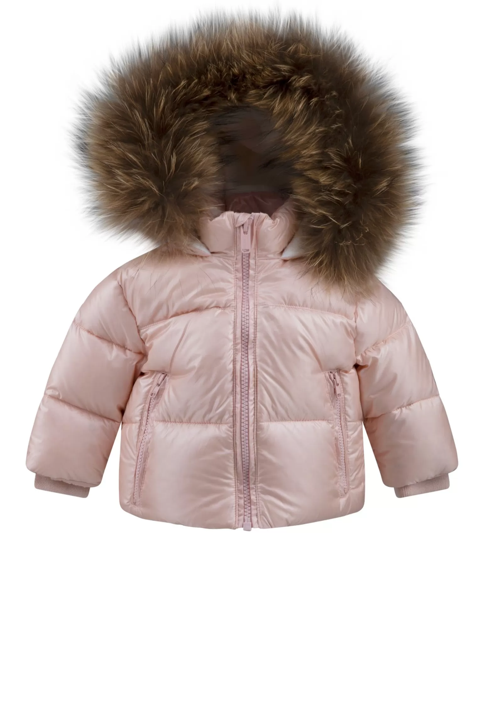 Kids Bomboogie Baby*Baby Down Jacket With A Hood Trimmed With Real Fur