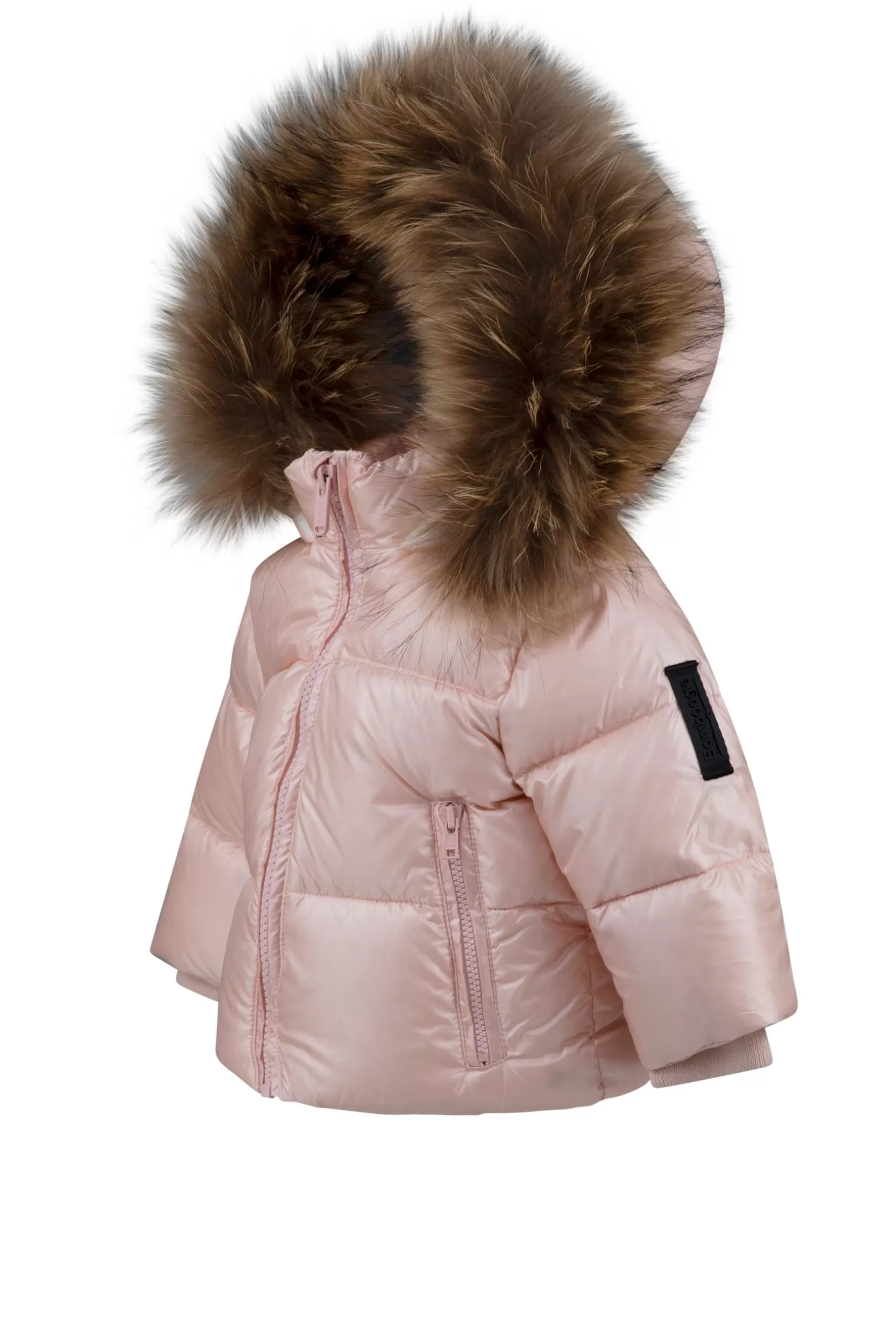 Kids Bomboogie Baby*Baby Down Jacket With A Hood Trimmed With Real Fur