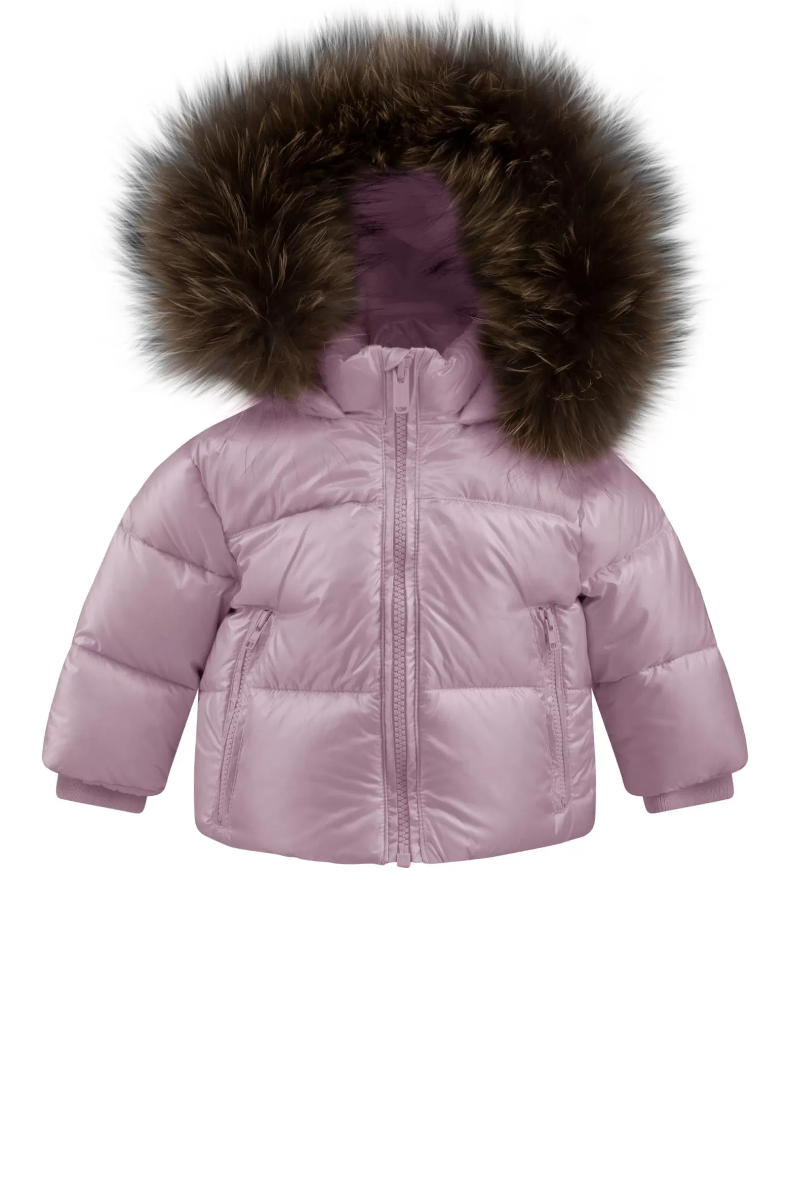 Kids Bomboogie Baby*Baby Down Jacket With A Hood Trimmed With Real Fur