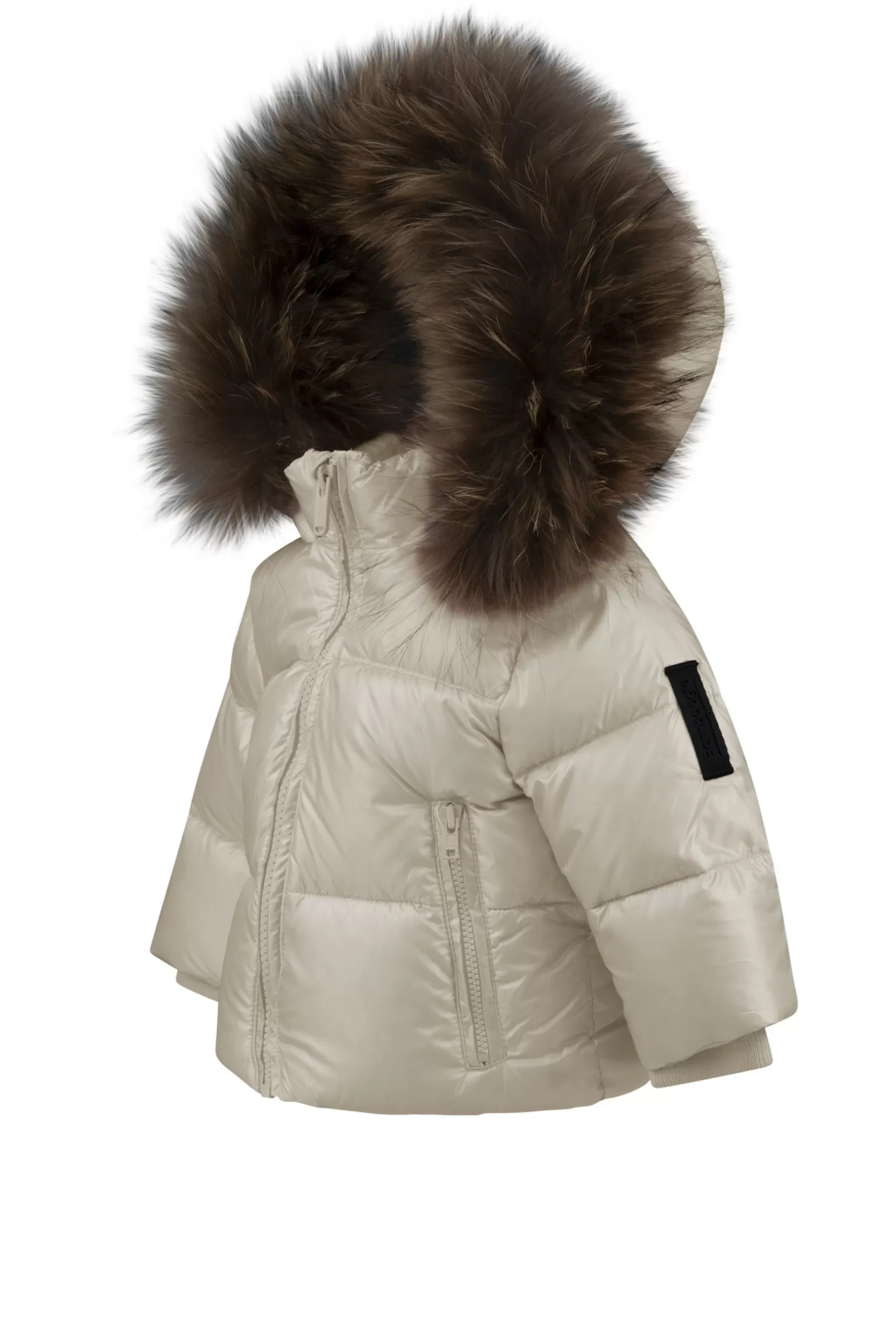 Kids Bomboogie Baby*Baby Down Jacket With A Hood Trimmed With Real Fur