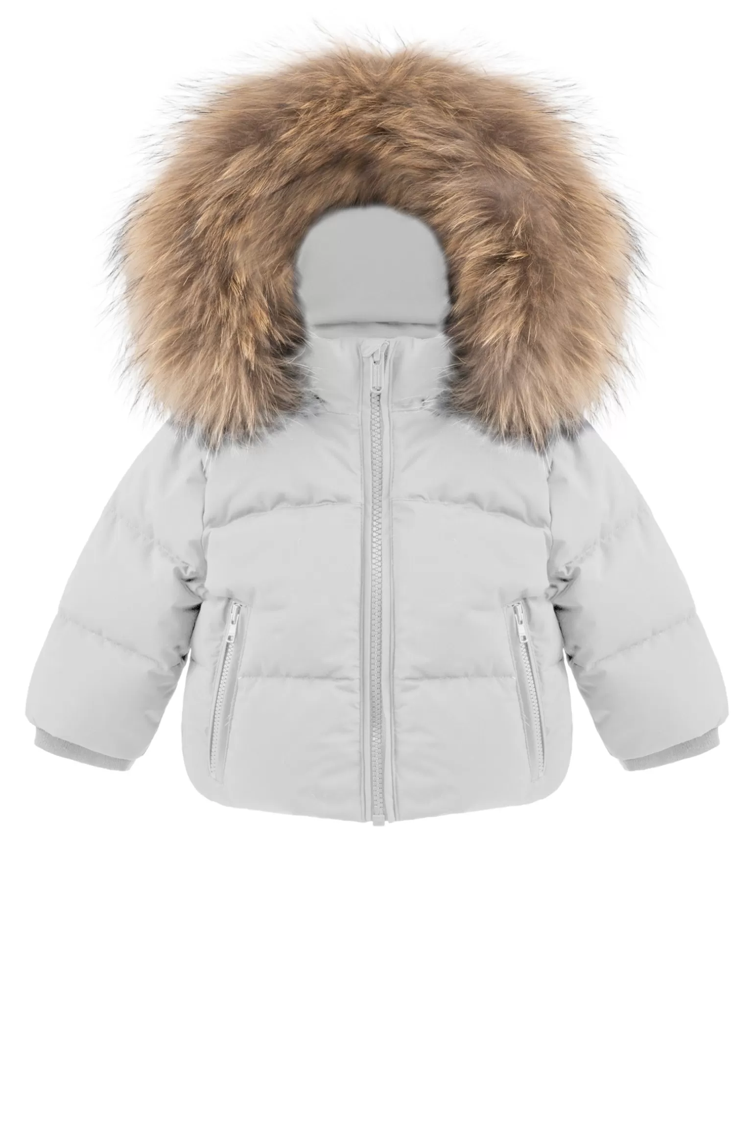 Kids Bomboogie Baby*Baby Polyester Down Jacket With Hood And Real Fur