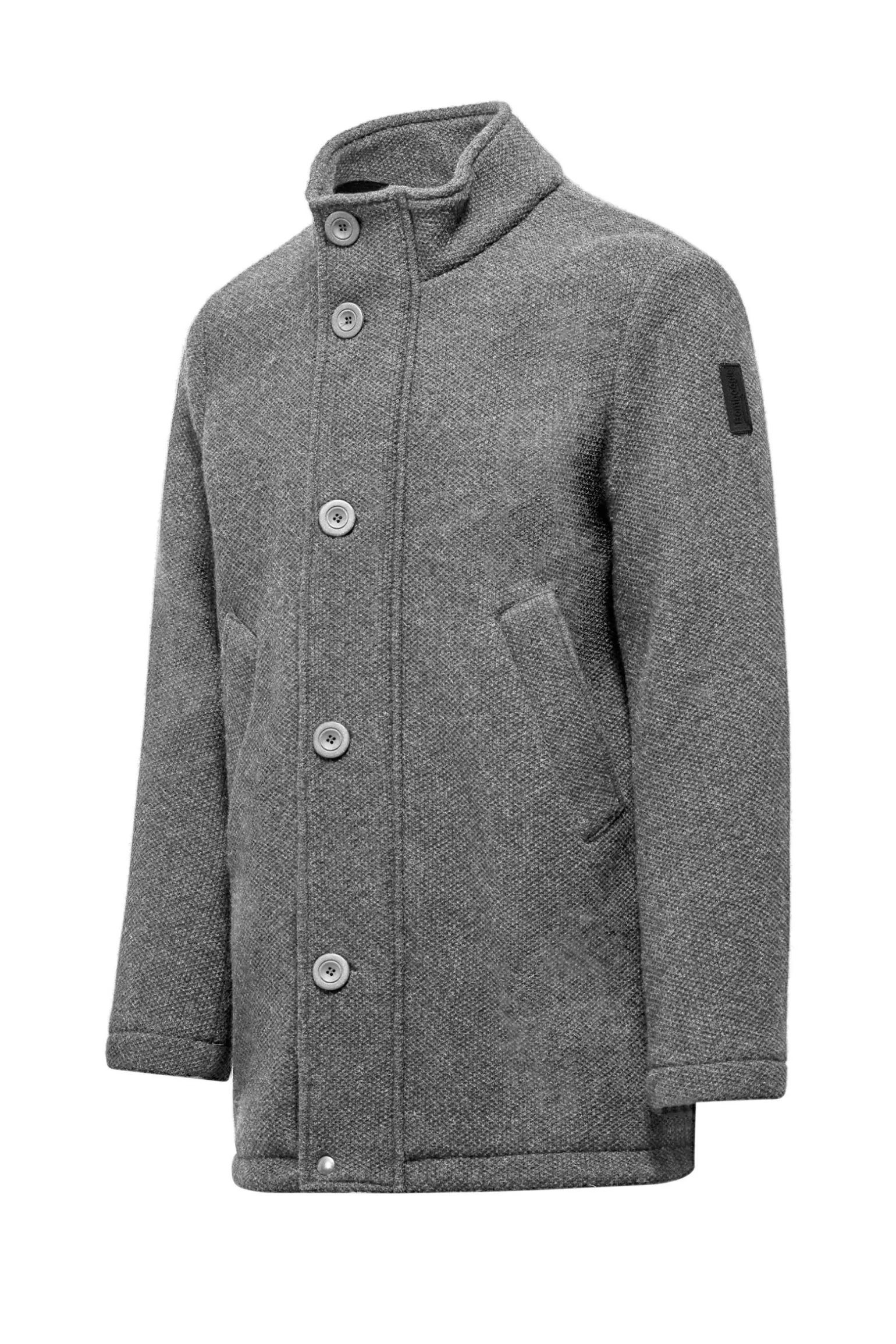 Bomboogie Coats*Boiled Wool Coat With High Collar