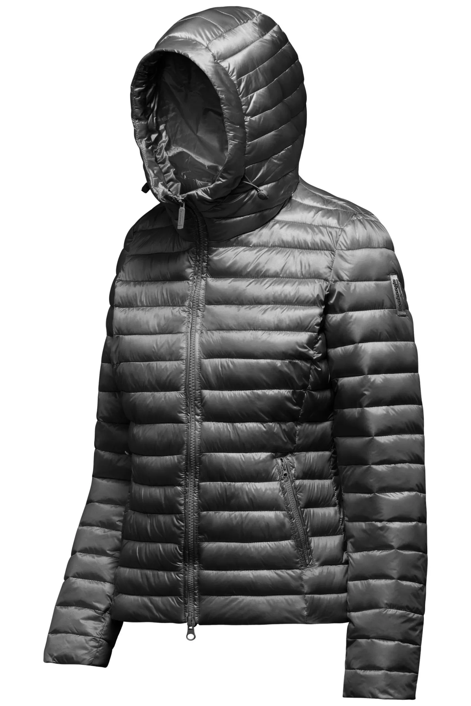 Women Bomboogie Lightweight Down Jackets*Bright Nylon Hooded Jacket With Synthetic Padding