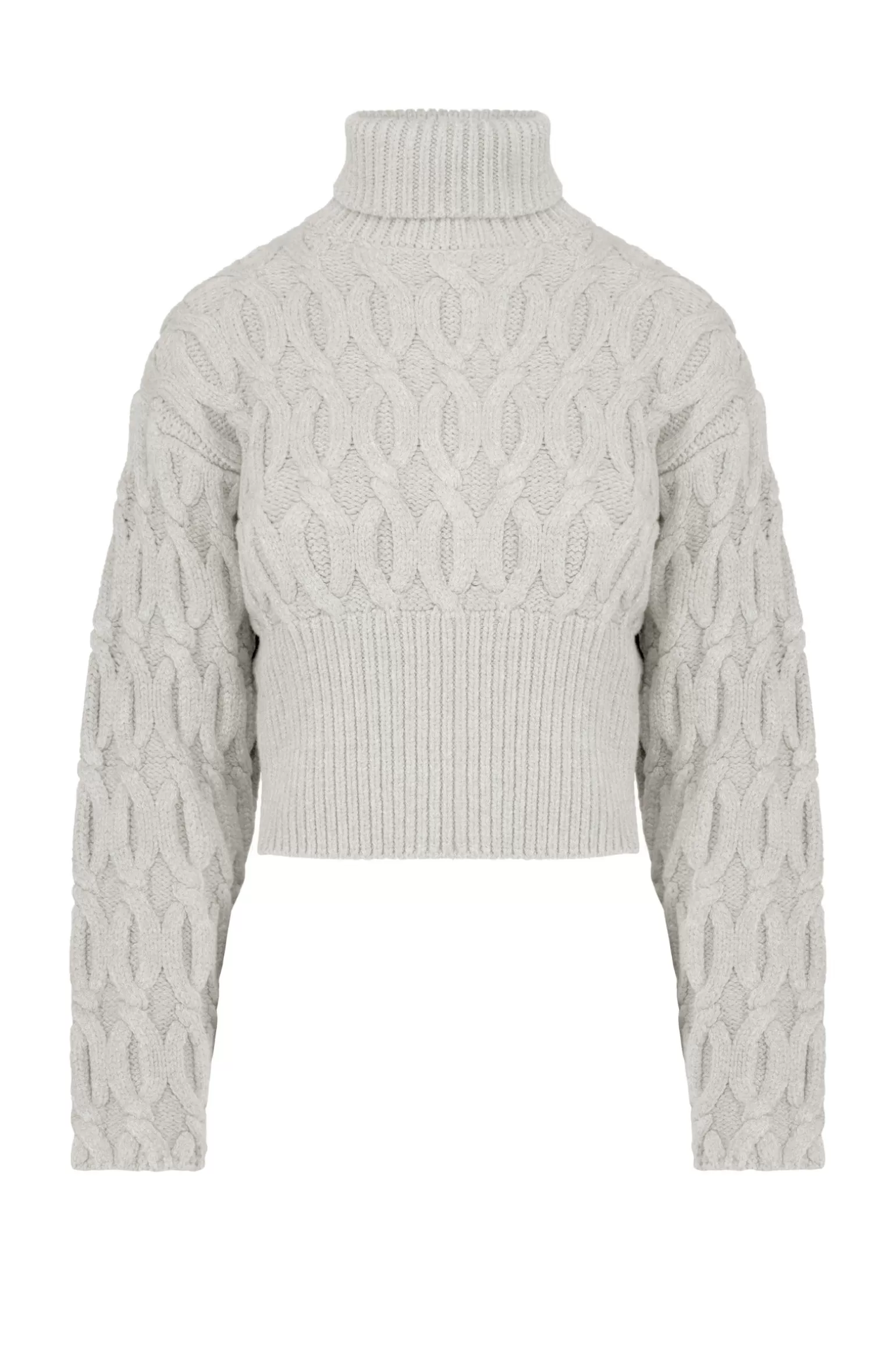 Women Bomboogie Sweaters & Pullovers*Cable-knit Turtleneck In A Wool Blend