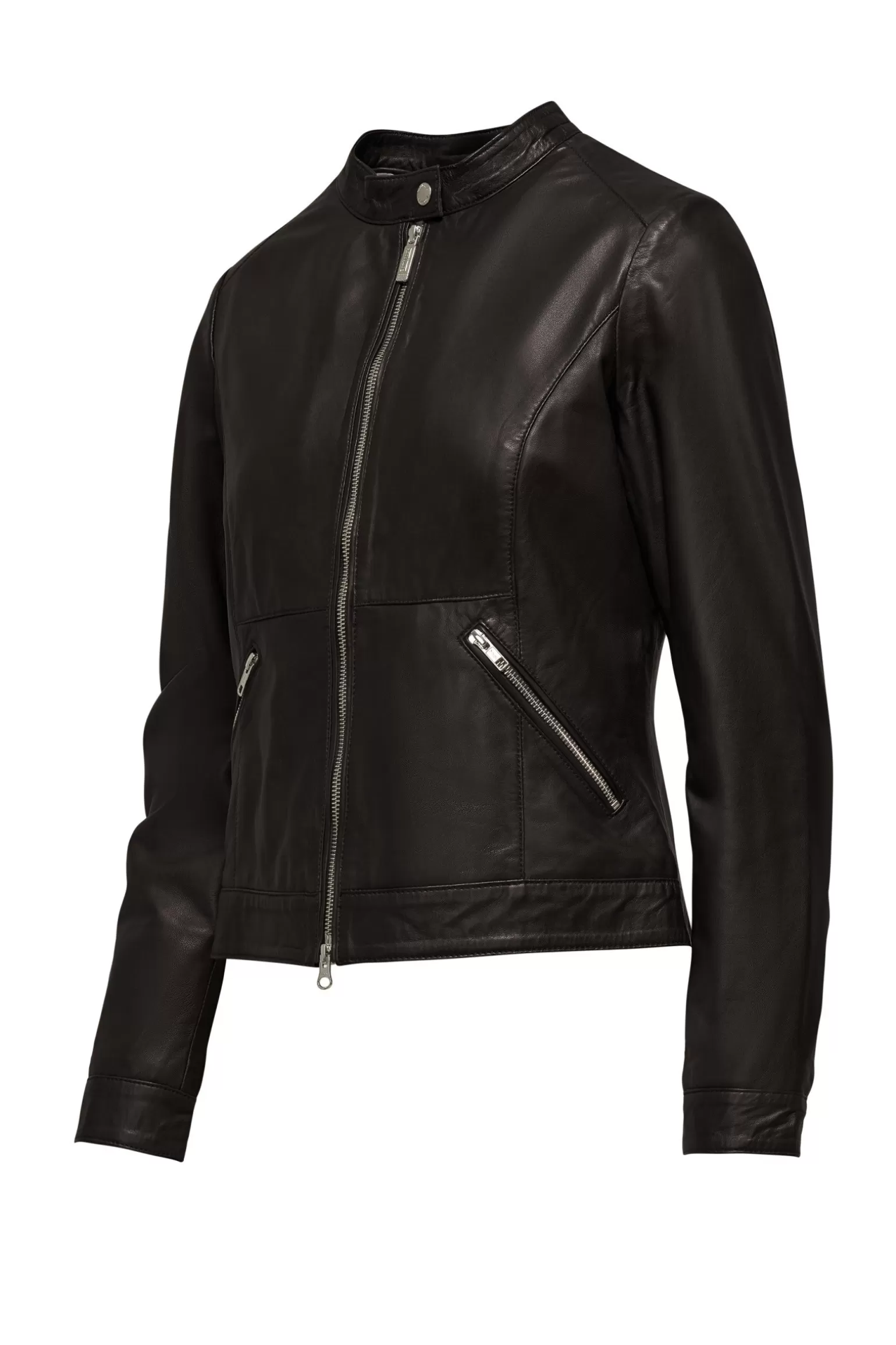 Women Bomboogie Leather Jackets*Genuine Leather Jacket With Collar