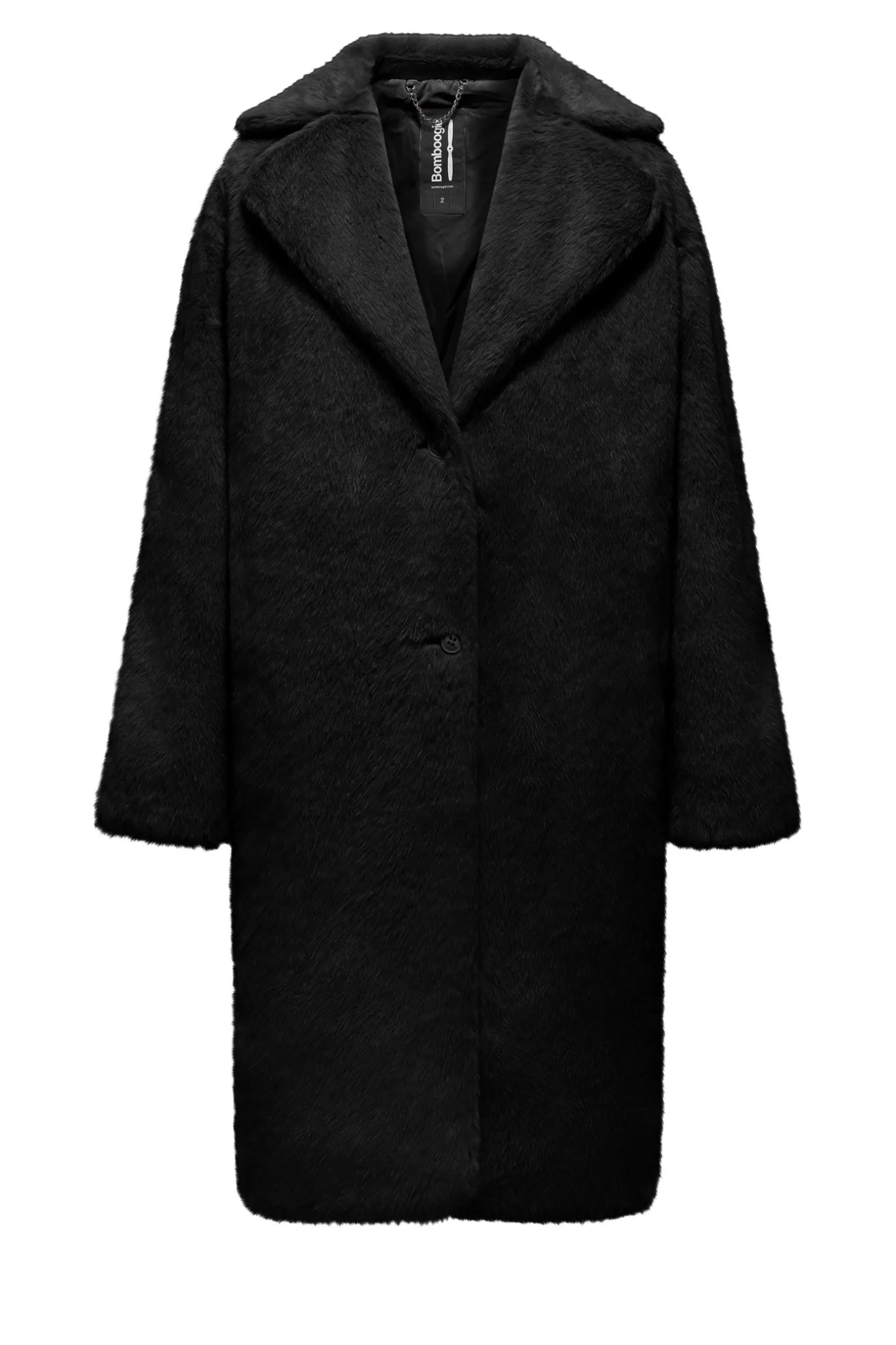 Women Bomboogie Coats*Long Single-breasted Coat With Lapels