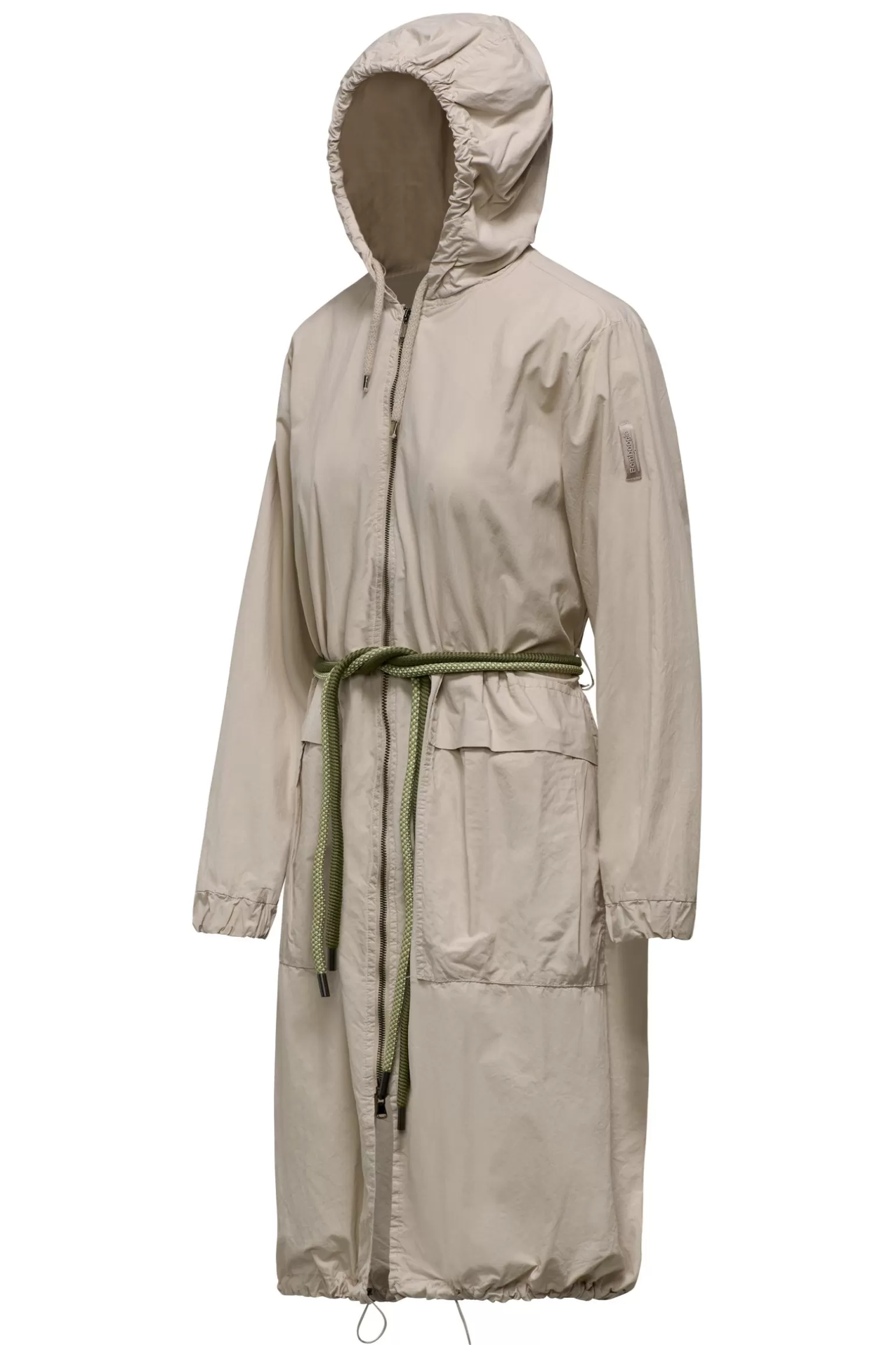 Women Bomboogie Parka*Long Unlined Parka With Two-tone Rope Belt