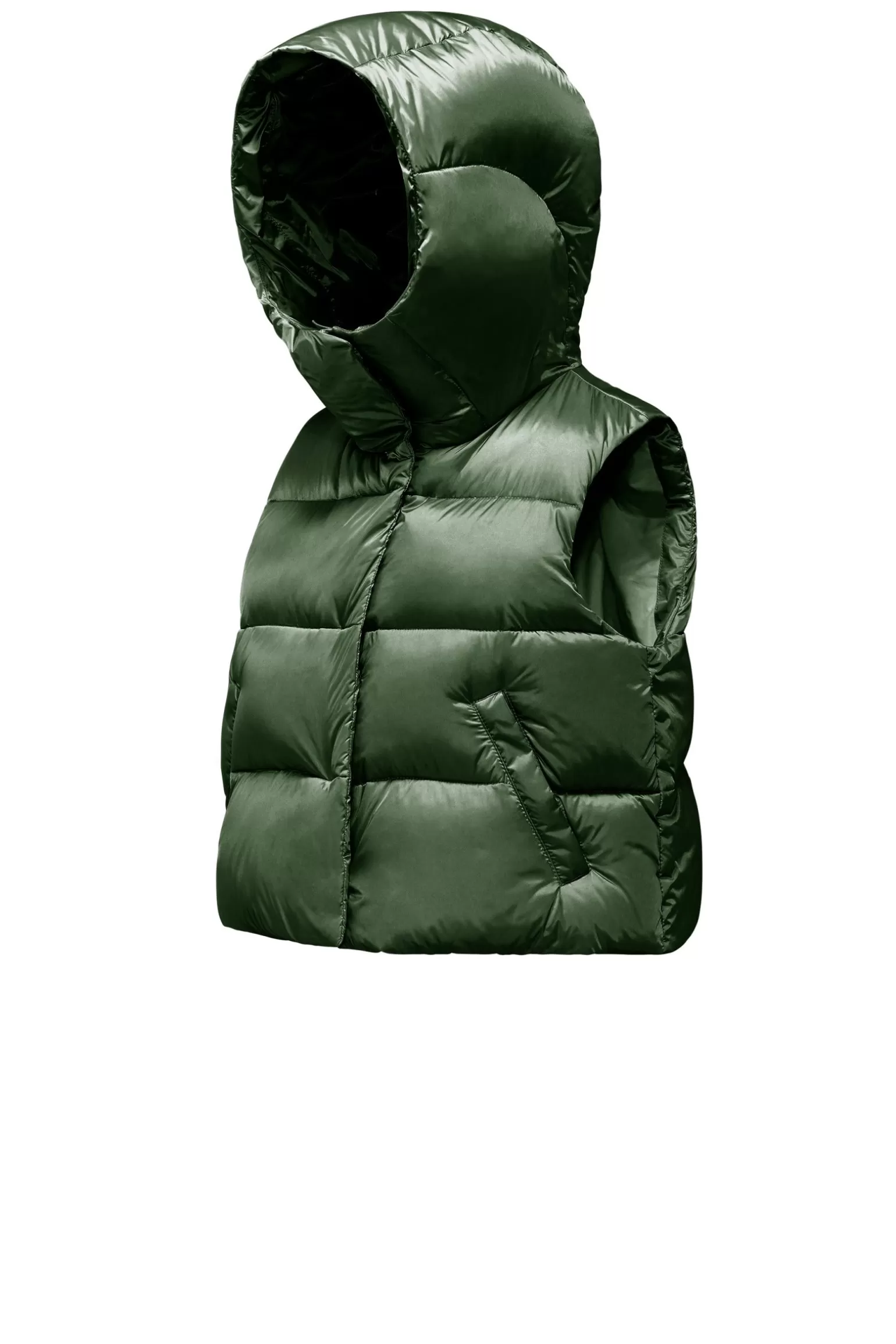 Women Bomboogie Vests*Ottawa Vest - Women's Short Down Vest In Bright Nylon