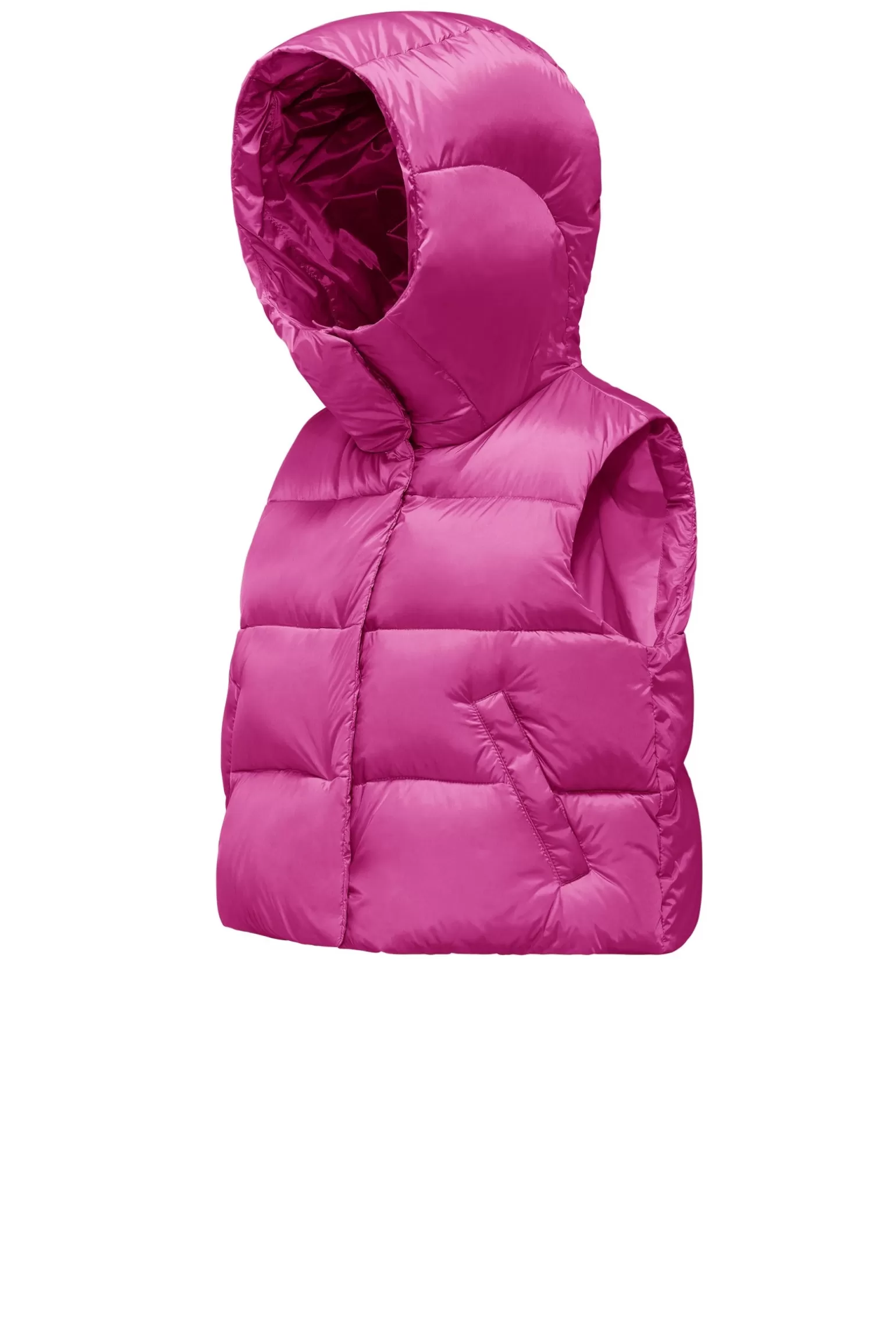Women Bomboogie Vests*Ottawa Vest - Women's Short Down Vest In Bright Nylon