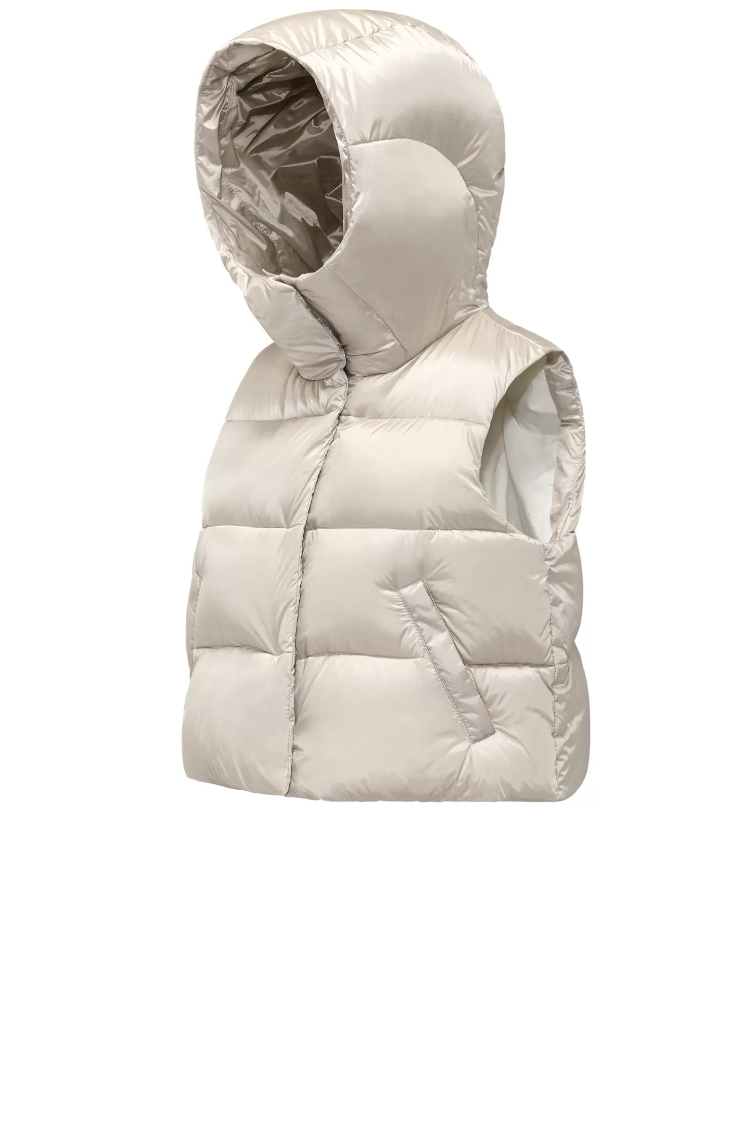 Women Bomboogie Vests*Ottawa Vest - Women's Short Down Vest In Bright Nylon