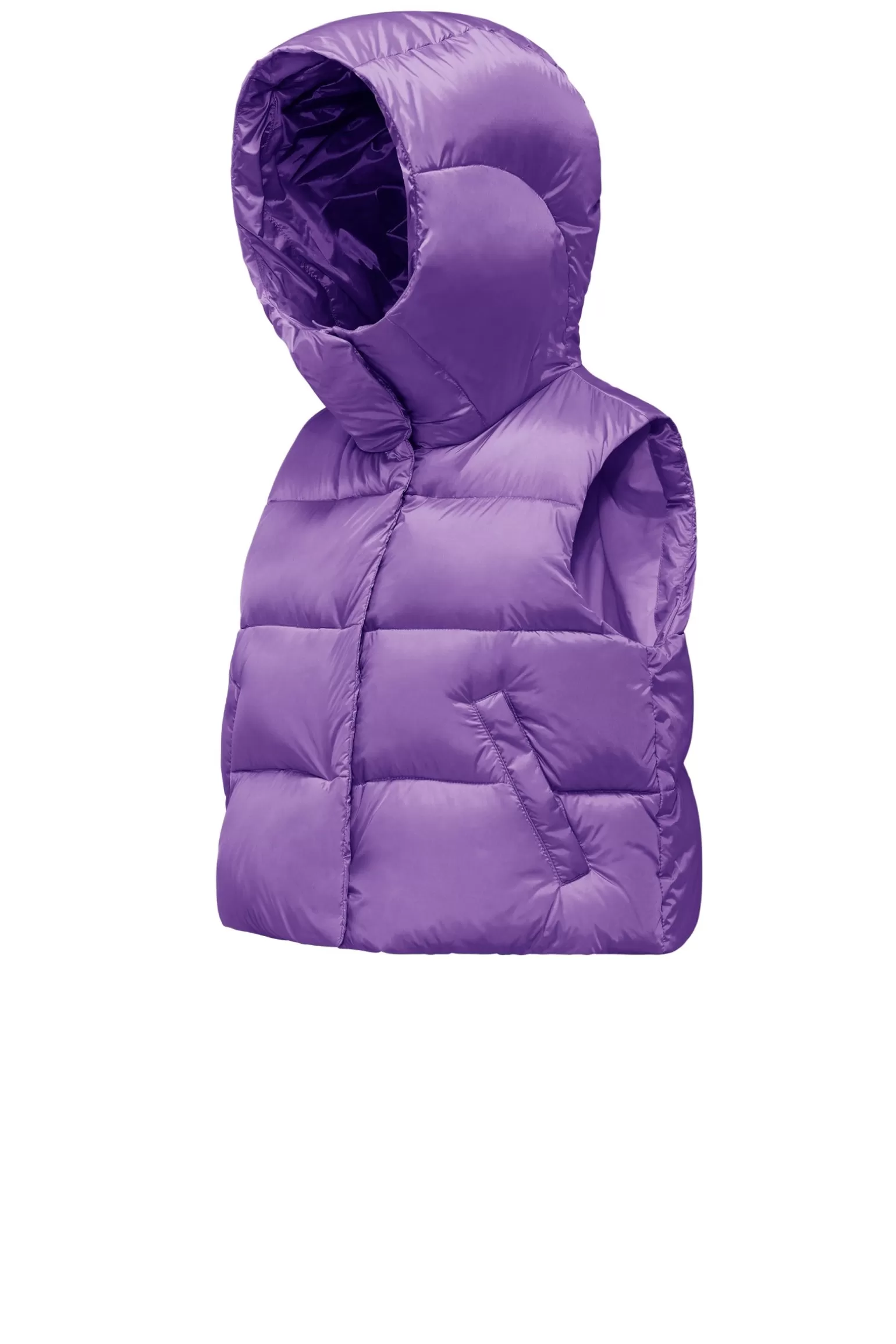 Women Bomboogie Vests*Ottawa Vest - Women's Short Down Vest In Bright Nylon