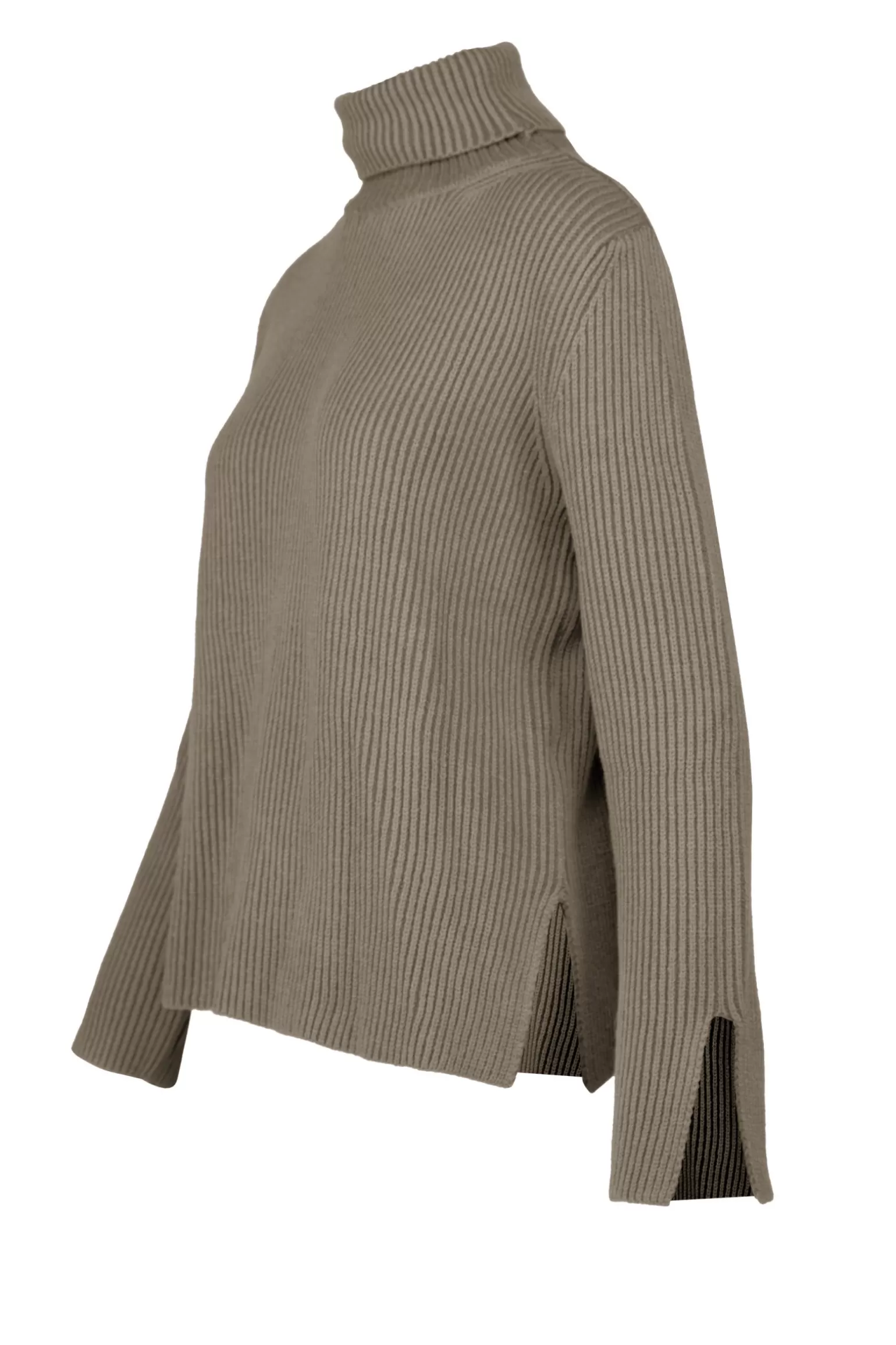 Women Bomboogie Sweaters & Pullovers*Ribbed Tricot Turtleneck In A Wool Blend