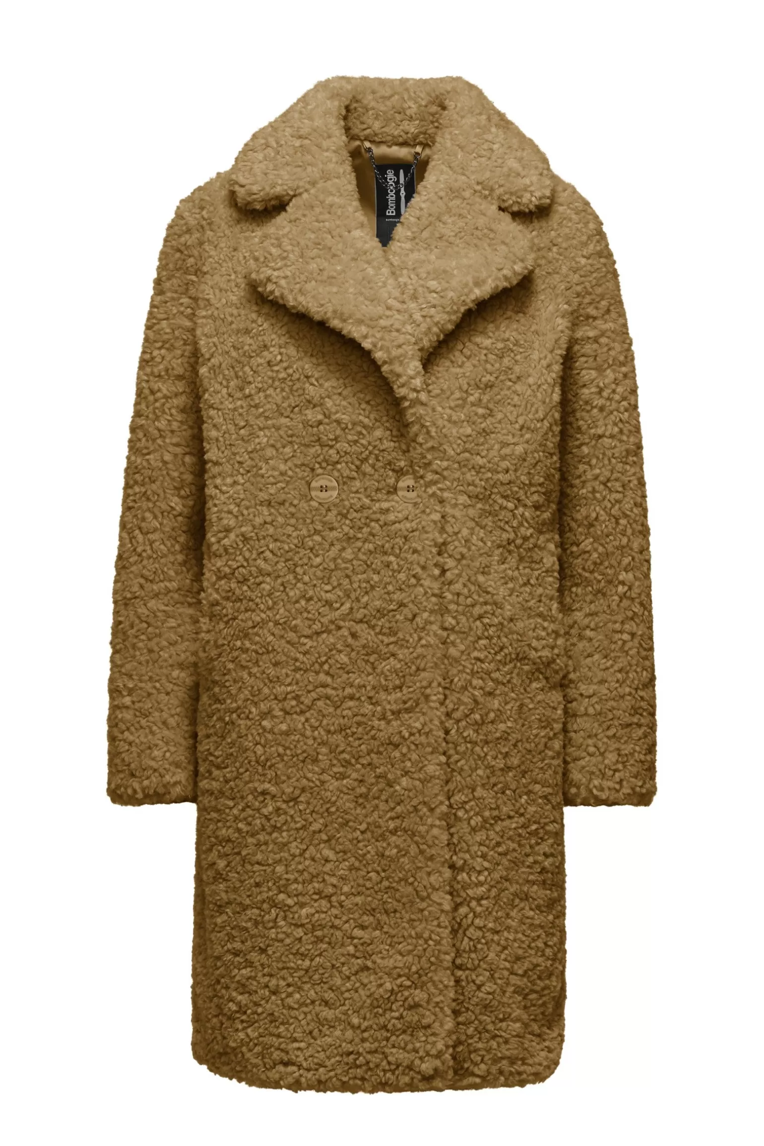 Women Bomboogie Coats*Sherpa Fleece Coat With Lapels