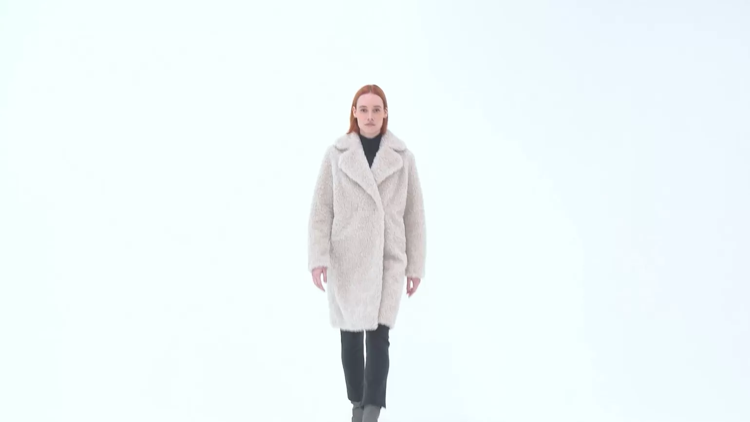 Women Bomboogie Coats*Sherpa Fleece Coat With Lapels