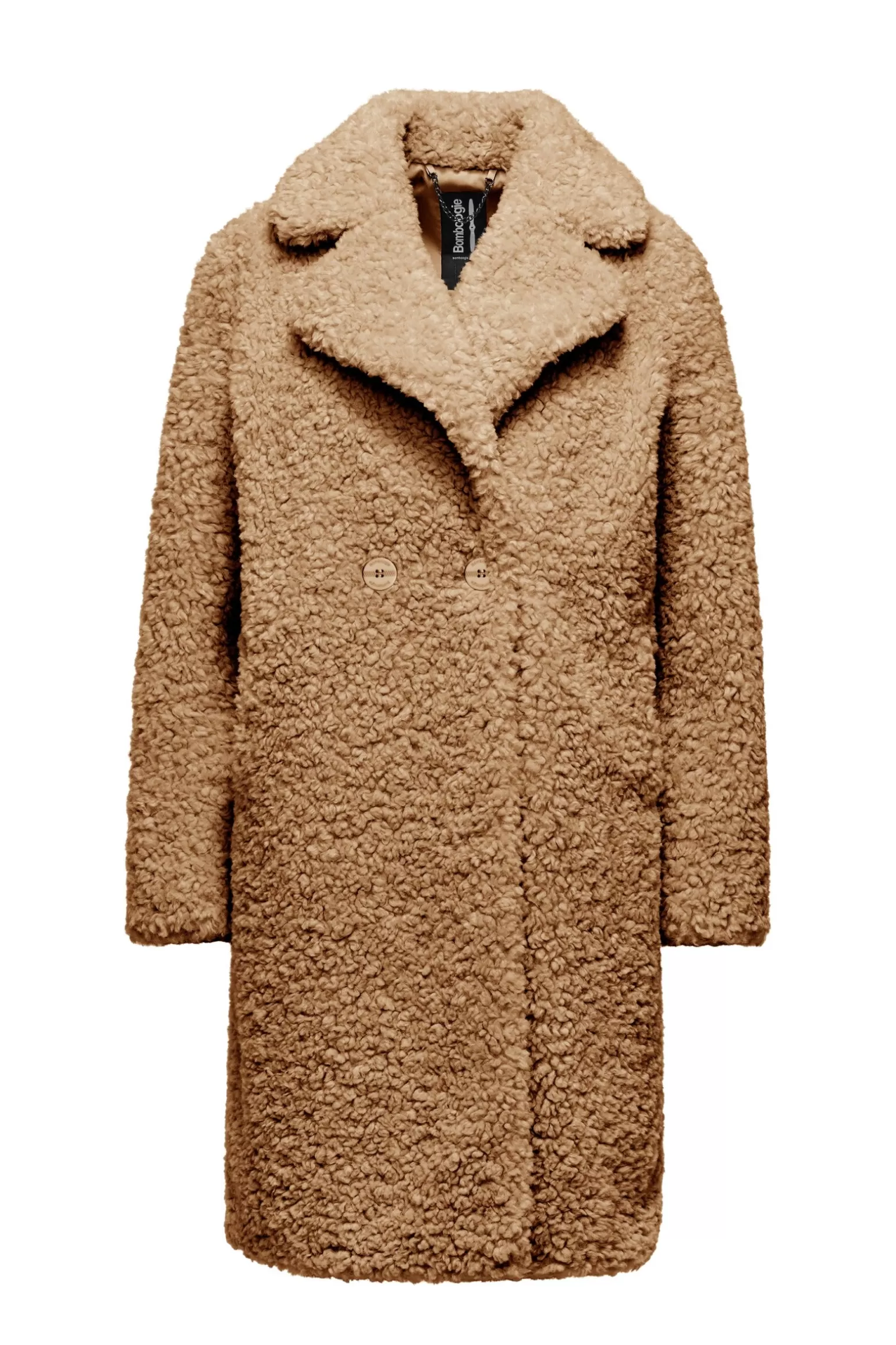 Women Bomboogie Coats*Sherpa Fleece Coat With Lapels