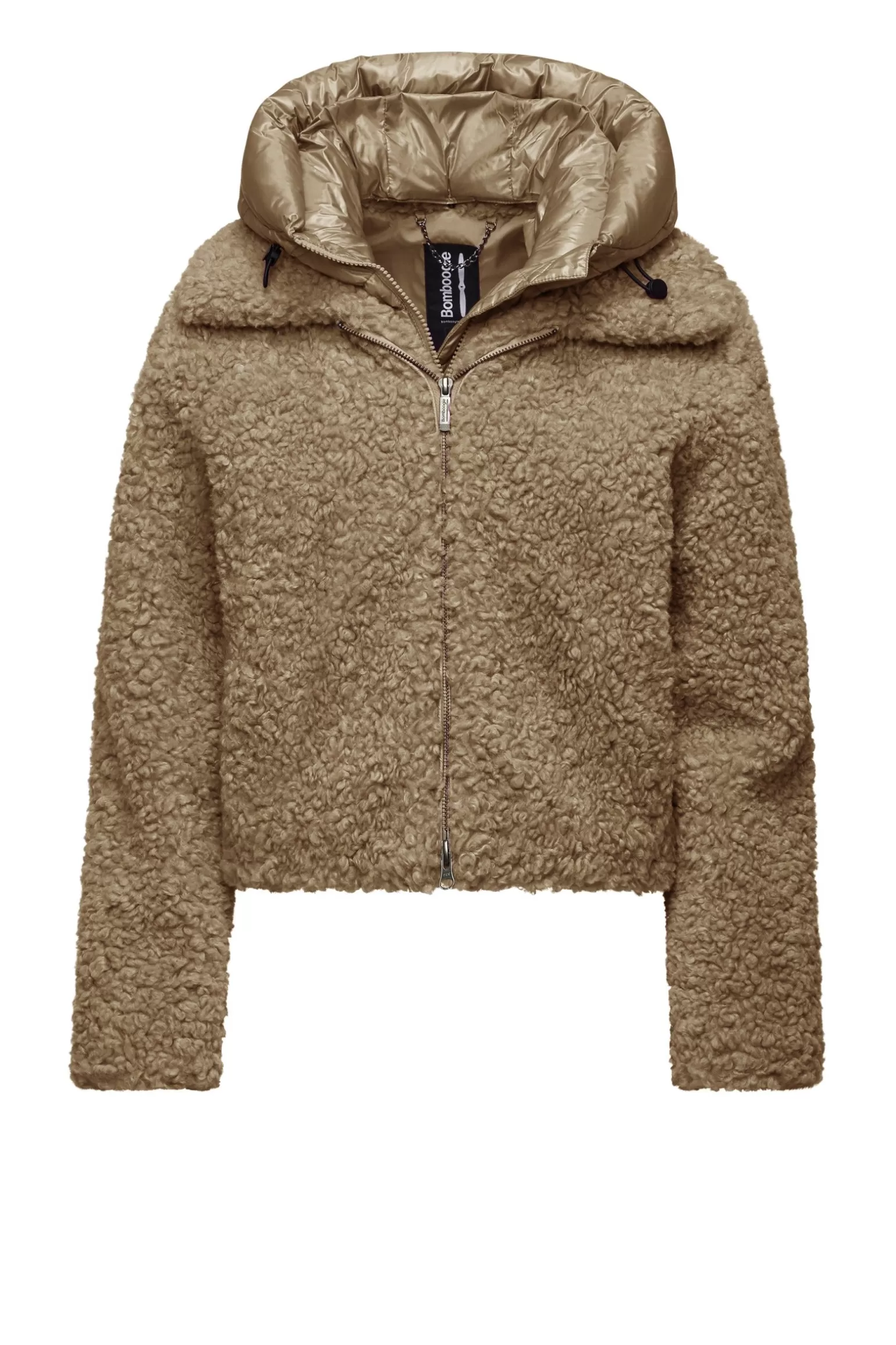 Women Bomboogie Coats*Short Coat In Sherpa Fleece With Hood