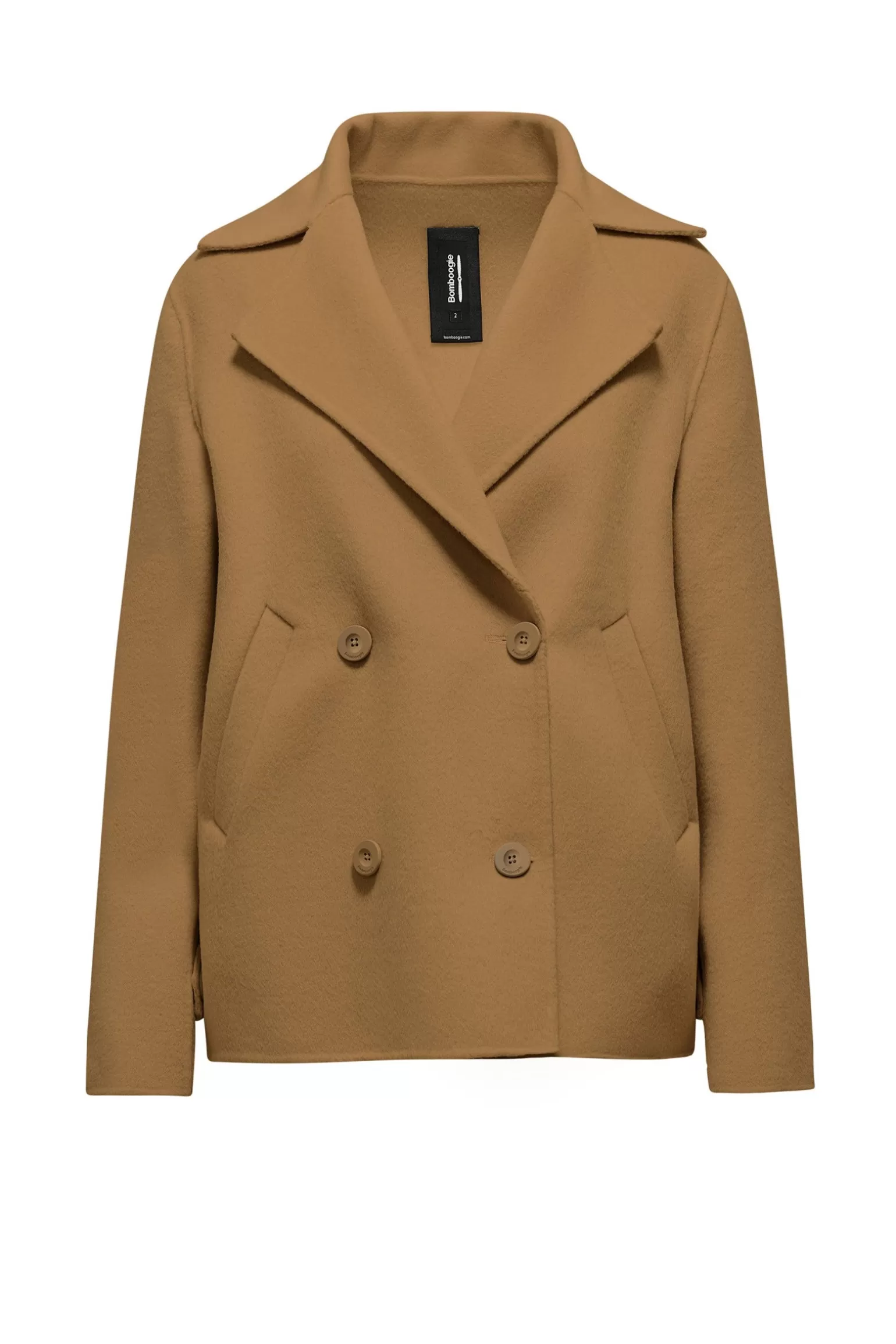 Women Bomboogie Coats*Short Double-breasted Coat With Lapels