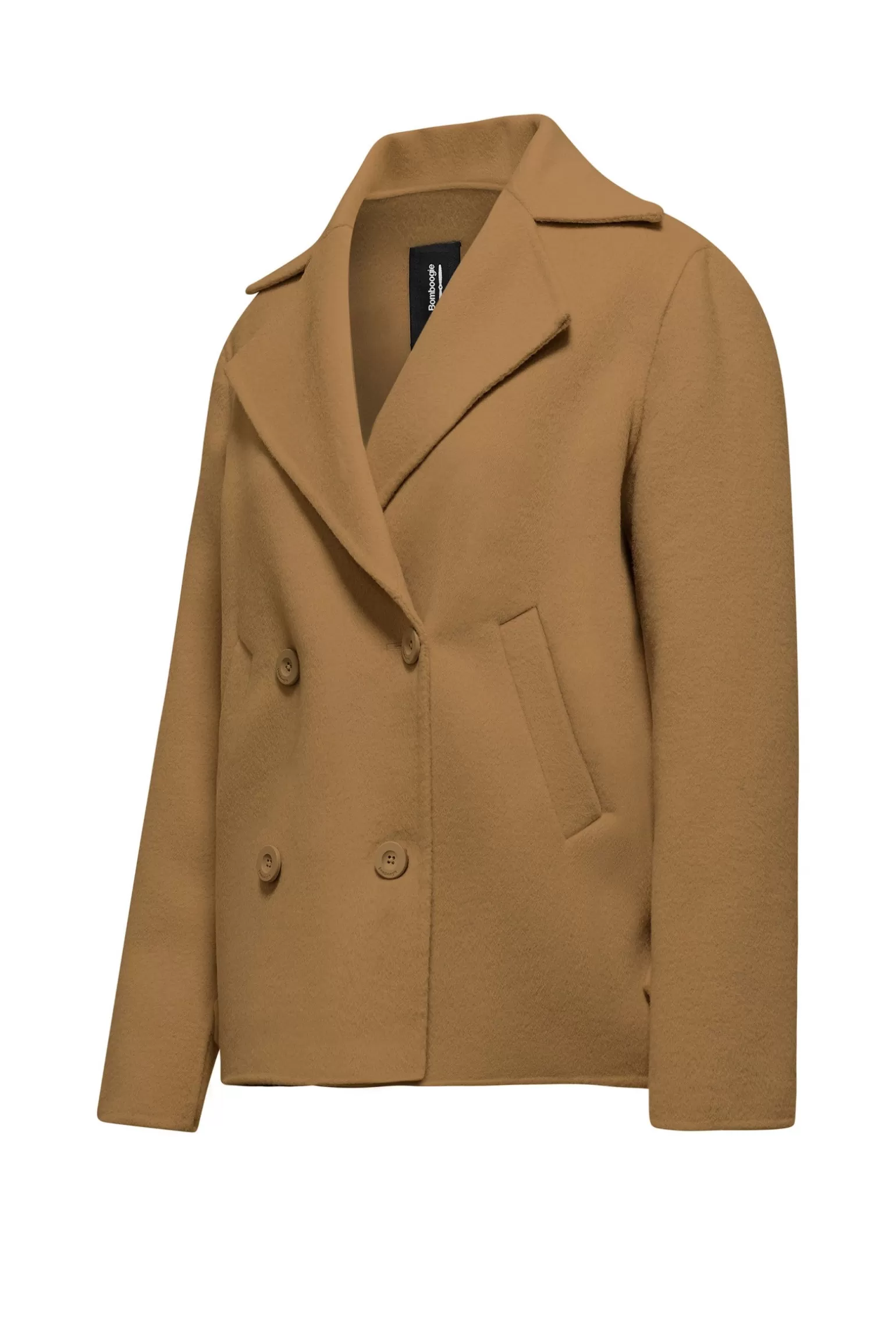 Women Bomboogie Coats*Short Double-breasted Coat With Lapels