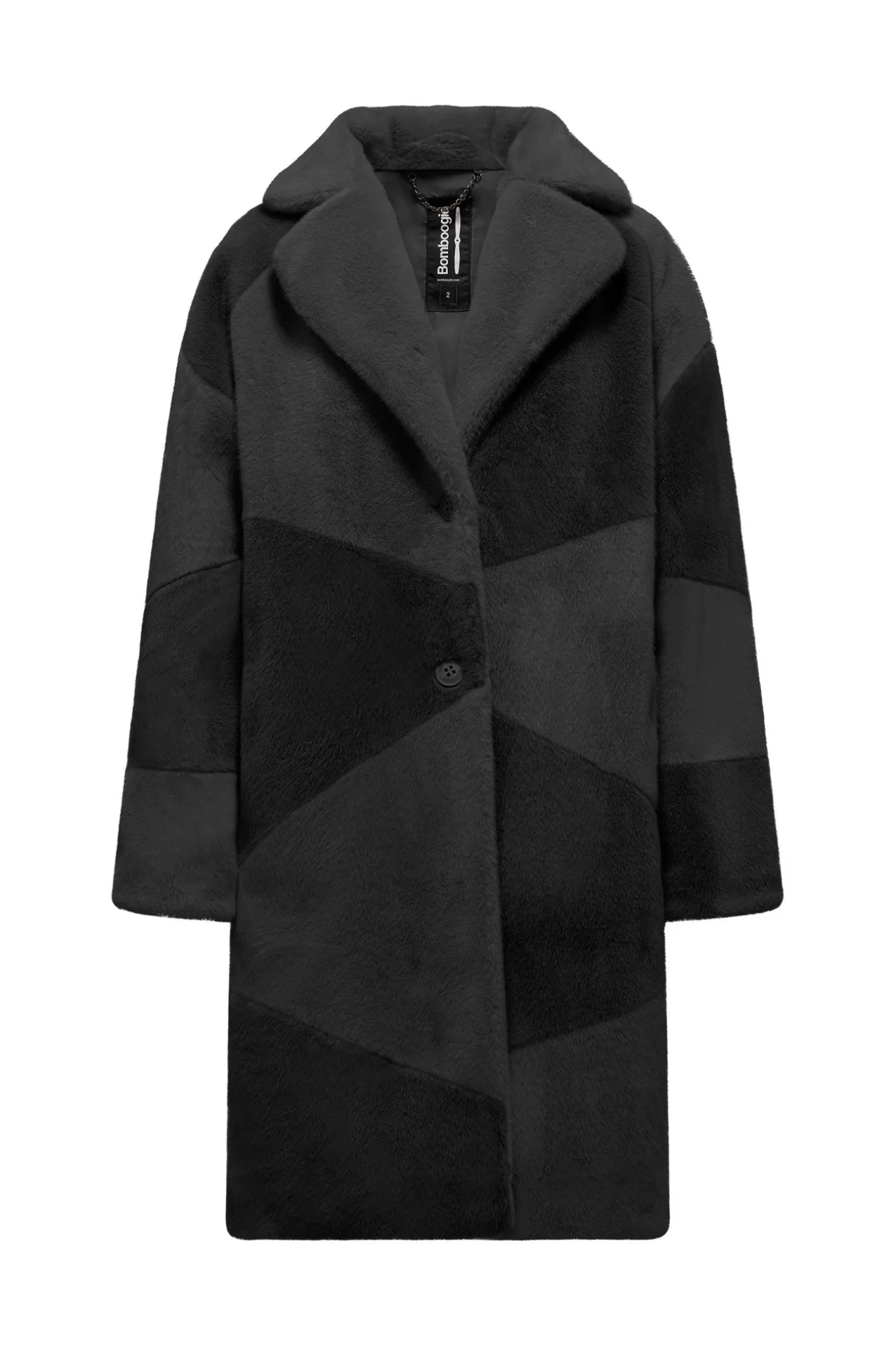 Women Bomboogie Coats*Two-tone Single-breasted Coat With Lapels